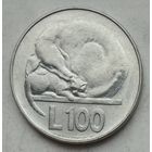 Сан-Марино 100 лир 1975 г. Любовь у животных. В холдере