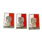 ПНР. Комплект знаков "Образцовый солдат" периода 1968 – 1973 гг.  1 - 3 класс   30/42 мм