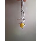 Серьга . Сережка . Потеряшка . 925 . Королевский янтарь