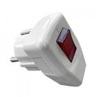 Вилка угловая с выключателем с/з 16А 250В, Ecola