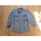 Рубашка из натурального шелка, ткань под джинс