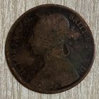 Монета 1 пенни 1890 год. Великобритания. Королева Виктория.