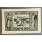 Банкнота 100000 марок 1923 год. Дюссельдорф. Веймарская республика.