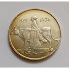 500 крон, 1974 г. 925 пр., 1100 лет первым поселенцам. Исландия.Тираж 70.000 т .