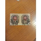 1918 Россия Гражданская война надпечатка Киев 2 пара герб (2-5)