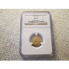 2.5 доллара ,  США , 1929 г. NGC MS63