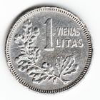 Литва 1 лит 1925 г. Ag _состояние XF