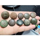 Пуговица РИА офицерская лот 10 шт., все с ушками, 25 мм