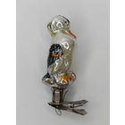 Новогодняя ёлочная игрушка СССР "Селезень" на прищепке. С рубля