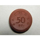 Германия Саксония 50 пфеннигов 1921г.AU. Нотгельд