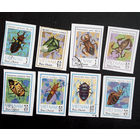 Вьетнам 1982 г. Жуки. Фауна Насекомые. без перфорации, полная серия из 8 марок #0007-Ф1