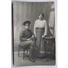 Фото военного РИА с женщиной. 9х14 см.