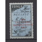 Тонга 1962 ** Карта, надпечатка, марка из серии (Mi 124)