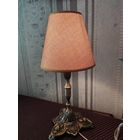 Настольная винтажная лампа. Бронза. Европа. Рабочая.