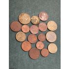 Евроценты и 1 евро.