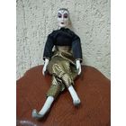 Кукла фарфоровая Арлекин (высота 39 см). Италия