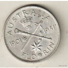 Австралия 1 флорин 1951 50 лет Федерации