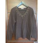 Джемпер 52-56 р мохер, шоколадного цвета, красиво украшено горло. Не носила, очень теплый. Замеры: длина 61 см, длина рукава 56 см, ПОгруди 56-63 см, отлично тянется.