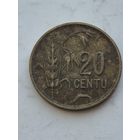 20 центов 1925 года. Литва - Первая Республика (1925 - 1938). Монета не чищена. 45250