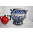 Ваза под цветы Германия сюжетная старая большая интерьерная