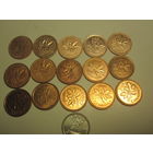 Канадские центы 16шт. без повтора.