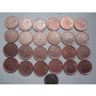 Канадские центы 25шт. без повтора.