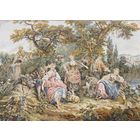 - Гобелен Франция 186х132 см Хлопок 1950-ые Оригинал !