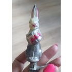 Елочные игрушки, стекло, заяц с барабаном