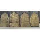 Складень старинный 4-х створчатый "Двунадесятые Праздники" с Эмалью