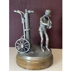 Металическая статуэтка Сантехник, клеймо, Европа, много лотов с рубля