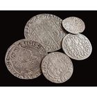 5 МОНЕТЫ РП 1624 г. (6 ГРОШЕЙ, 3 ГРОША, ОРТ, ПОЛТОРАК, СОЛИД) СИГИЗМУНД III (1587-1632г.г.)