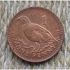 Гибралтар 1 пенни 2002 года. Елизавета II.