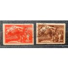 СССР 1950г. Серия из 2 марок. Мы - за мир! гаш.