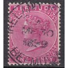117.BrKCI. Великобритания. Колонии. Бермудские острова. Стандарт. Виктория. 1889 г. 1P. Mi.#14d.