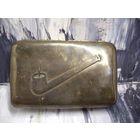 Портсигар табакерка. СССР латунь.