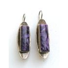 Серьги серебро, частная работа, натуральный камень, торги с Рубля