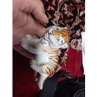 Фарфоровая статуэтка Тигренок СССР 1957 г. клеймо Вербилки ДФЗ Дмитров