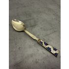 Кофейная ложка серебро с позолотой 875 пр. СССР. Два цвета эмали.(1) Распродажа коллекции!!!