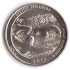 25 центов 2017 г. Парк=36 Национальный памятник Эффиджи-Маундз Айова Двор D _состояние UNC