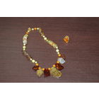 Комплект бусы + перстень, под янтарь.