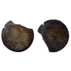 Орт (1/4 талера) 1657 NH, Карл X Густав, Эльблонг. Старая патина, редкая монета, R4