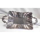 Визитница Поднос для визиток 30 х 15 см Серебрение 01