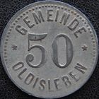 YS: Германия, Oldisleben, 50 пфеннигов, нотгельд общины Олдислебен, цинк, Funck# 408.9