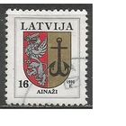 Латвия. Герб г.Айнажи. 1996г. Mi#400.
