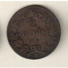Италия 2 чентезимо 1867