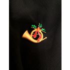 Брошь Рожок Рождество