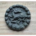 Зооморфный (звериный) стиль, накладка, средневековье 14-15 вв. Медный сплав. Оригинал.