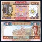 Гвинея 1000 франков 2010 г. (P-43a, UNC) [Юбилейная, 50-лет создания Центробанка и валюты Гвинеи] Гвинея 1 000 франков 2010 г.