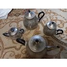 Чайно-кофейный сервиз СССР красивый аллюминий Стрела Ленинград