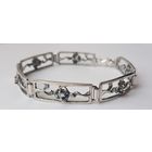 Браслет серебро, вес 12,9 гр. Старая Европа. Проба, клеймо. Длина 19 см